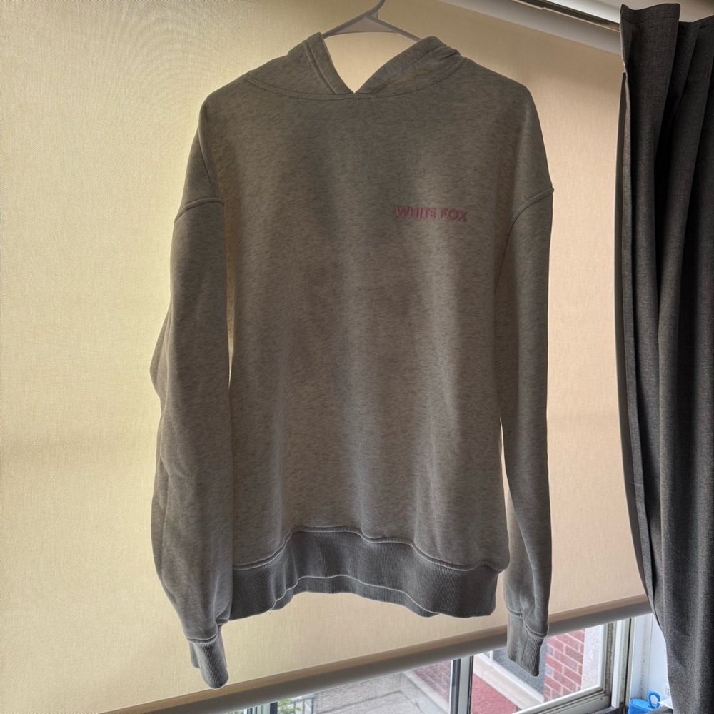 White Fox Boutique Gray Hoodie Sweater